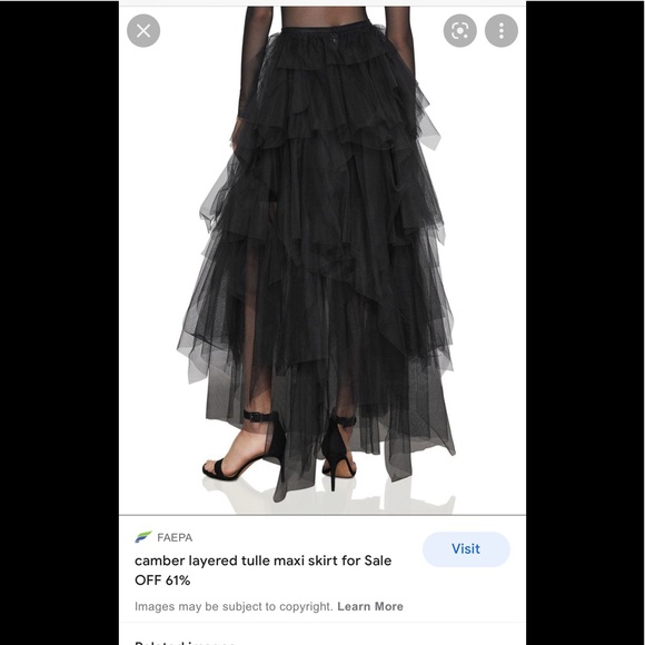 Camber layered tulle maxi skirt bcbg deals